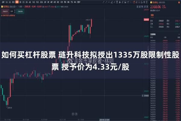 如何买杠杆股票 琏升科技拟授出1335万股限制性股票 授予价为4.33元/股