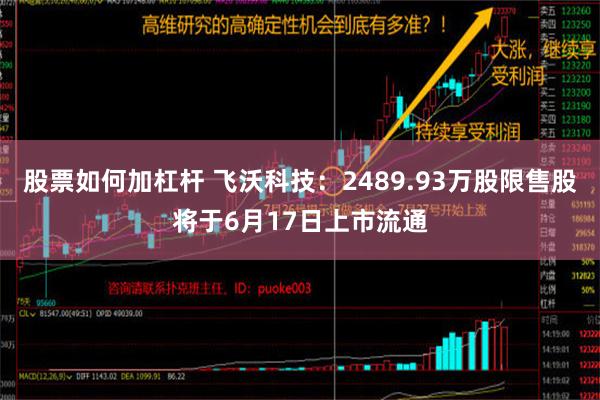 股票如何加杠杆 飞沃科技：2489.93万股限售股将于6月17日上市流通