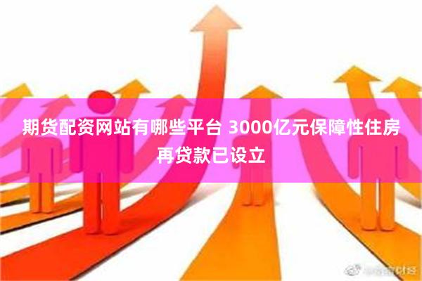 期货配资网站有哪些平台 3000亿元保障性住房再贷款已设立