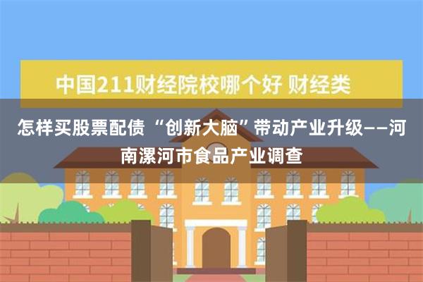 怎样买股票配债 “创新大脑”带动产业升级——河南漯河市食品产业调查