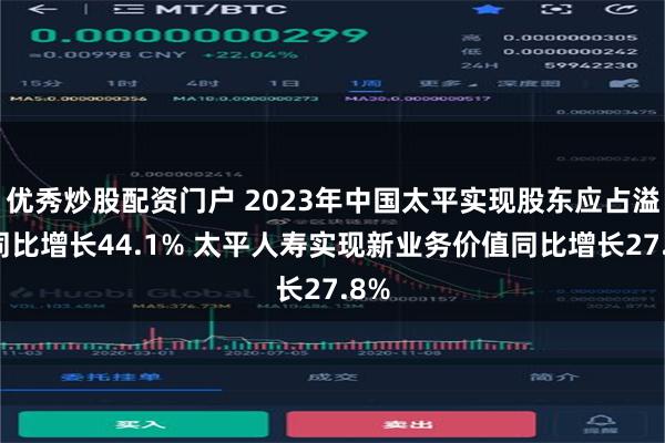 优秀炒股配资门户 2023年中国太平实现股东应占溢利同比增长44.1% 太平人寿实现新业务价值同比增长27.8%